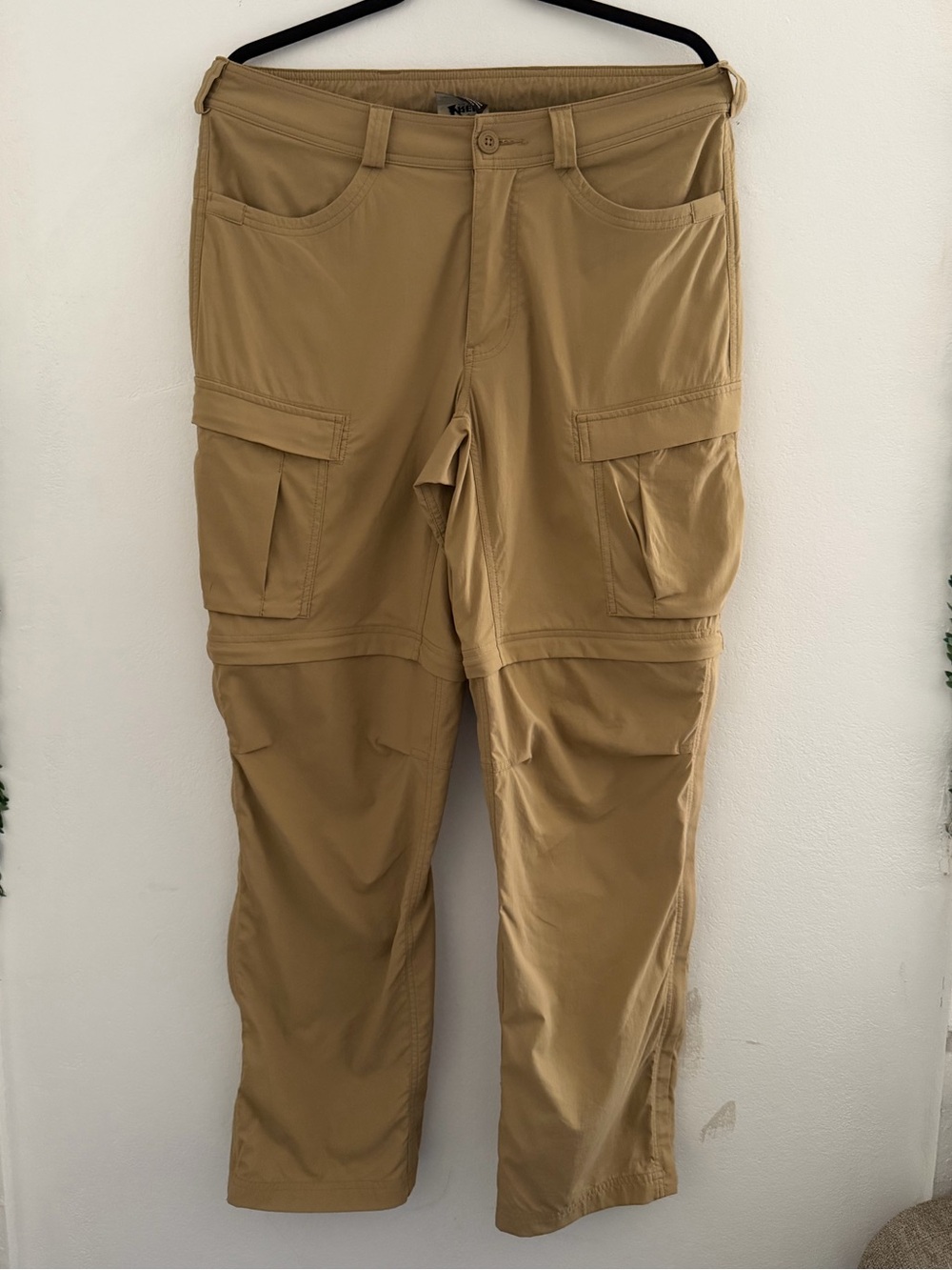 REI Tan Cargo Convertible Pants
